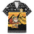 Egypt Christmas Family Matching Off Shoulder Short Dress and Hawaiian Shirt with Pharaoh Santa Pyramids Eye of Horus and Ancient Egyptian - Wonder Print Shop