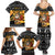 Egypt Christmas Family Matching Summer Maxi Dress and Hawaiian Shirt with Pharaoh Santa Pyramids Eye of Horus and Ancient Egyptian - Wonder Print Shop