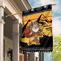 Egypt Christmas Garden Flag with Pharaoh Santa Pyramids Eye of Horus and Ancient Egyptian - Wonder Print Shop