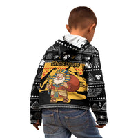 Egypt Christmas Kid Hoodie with Pharaoh Santa Pyramids Eye of Horus and Ancient Egyptian - Wonder Print Shop
