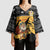 Egypt Christmas Kimono Sleeve Blouse with Pharaoh Santa Pyramids Eye of Horus and Ancient Egyptian - Wonder Print Shop