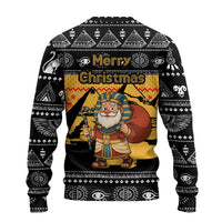 Egypt Christmas Ugly Christmas Sweater with Pharaoh Santa Pyramids Eye of Horus and Ancient Egyptian - Wonder Print Shop