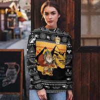 Egypt Christmas Ugly Christmas Sweater with Pharaoh Santa Pyramids Eye of Horus and Ancient Egyptian - Wonder Print Shop