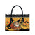 Egypt Christmas Leather Bag with Pharaoh Santa Pyramids Eye of Horus and Ancient Egyptian - Wonder Print Shop