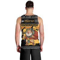 Egypt Christmas Men Tank Top with Pharaoh Santa Pyramids Eye of Horus and Ancient Egyptian - Wonder Print Shop