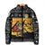 Egypt Christmas Padded Jacket with Pharaoh Santa Pyramids Eye of Horus and Ancient Egyptian - Wonder Print Shop