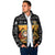 Egypt Christmas Padded Jacket with Pharaoh Santa Pyramids Eye of Horus and Ancient Egyptian - Wonder Print Shop