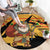 Egypt Christmas Round Carpet with Pharaoh Santa Pyramids Eye of Horus and Ancient Egyptian - Wonder Print Shop