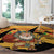 Egypt Christmas Round Carpet with Pharaoh Santa Pyramids Eye of Horus and Ancient Egyptian - Wonder Print Shop