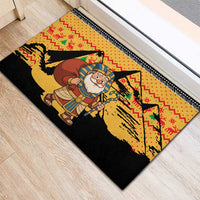 Egypt Christmas Rubber Doormat with Pharaoh Santa Pyramids Eye of Horus and Ancient Egyptian - Wonder Print Shop