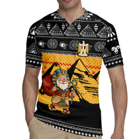 Egypt Christmas Rugby Jersey with Pharaoh Santa Pyramids Eye of Horus and Ancient Egyptian - Wonder Print Shop