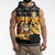 Egypt Christmas Sleeveless Hoodie with Pharaoh Santa Pyramids Eye of Horus and Ancient Egyptian - Wonder Print Shop