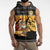 Egypt Christmas Sleeveless Zip Hoodie with Pharaoh Santa Pyramids Eye of Horus and Ancient Egyptian - Wonder Print Shop