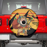 Egypt Christmas Spare Tire Cover with Pharaoh Santa Pyramids Eye of Horus and Ancient Egyptian - Wonder Print Shop