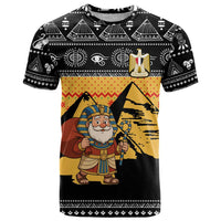 Egypt Christmas T Shirt with Pharaoh Santa Pyramids Eye of Horus and Ancient Egyptian - Wonder Print Shop