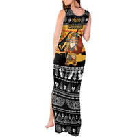 Egypt Christmas Tank Maxi Dress with Pharaoh Santa Pyramids Eye of Horus and Ancient Egyptian - Wonder Print Shop