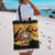 Egypt Christmas Tote Bag with Pharaoh Santa Pyramids Eye of Horus and Ancient Egyptian - Wonder Print Shop