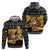 Egypt Christmas Zip Hoodie with Pharaoh Santa Pyramids Eye of Horus and Ancient Egyptian - Wonder Print Shop
