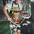Egypt Christmas Apron with Santa Cat Sleigh Reindeer Christmas Tree and Ancient Hieroglyphic - Wonder Print Shop