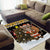 Egypt Christmas Area Rug with Santa Cat Sleigh Reindeer Christmas Tree and Ancient Hieroglyphic - Wonder Print Shop