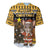 Egypt Christmas Baseball Jersey with Santa Cat Sleigh Reindeer Christmas Tree and Ancient Hieroglyphic - Wonder Print Shop