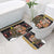 Egypt Christmas Bathroom Set with Santa Cat Sleigh Reindeer Christmas Tree and Ancient Hieroglyphic - Wonder Print Shop
