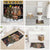 Egypt Christmas Bathroom Set with Santa Cat Sleigh Reindeer Christmas Tree and Ancient Hieroglyphic - Wonder Print Shop