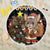 Egypt Christmas Beach Blanket with Santa Cat Sleigh Reindeer Christmas Tree and Ancient Hieroglyphic - Wonder Print Shop