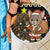 Egypt Christmas Beach Blanket with Santa Cat Sleigh Reindeer Christmas Tree and Ancient Hieroglyphic - Wonder Print Shop