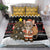Egypt Christmas Bedding Set with Santa Cat Sleigh Reindeer Christmas Tree and Ancient Hieroglyphic - Wonder Print Shop