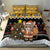 Egypt Christmas Bedding Set with Santa Cat Sleigh Reindeer Christmas Tree and Ancient Hieroglyphic - Wonder Print Shop