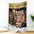 Egypt Christmas Blanket with Santa Cat Sleigh Reindeer Christmas Tree and Ancient Hieroglyphic - Wonder Print Shop