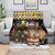 Egypt Christmas Blanket with Santa Cat Sleigh Reindeer Christmas Tree and Ancient Hieroglyphic - Wonder Print Shop