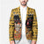 Egypt Christmas Blazer with Santa Cat Sleigh Reindeer Christmas Tree and Ancient Hieroglyphic - Wonder Print Shop