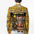 Egypt Christmas Blazer with Santa Cat Sleigh Reindeer Christmas Tree and Ancient Hieroglyphic - Wonder Print Shop