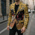 Egypt Christmas Blazer with Santa Cat Sleigh Reindeer Christmas Tree and Ancient Hieroglyphic - Wonder Print Shop
