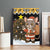 Egypt Christmas Canvas Wall Art with Santa Cat Sleigh Reindeer Christmas Tree and Ancient Hieroglyphic - Wonder Print Shop