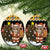 Egypt Christmas Ceramic Ornament with Santa Cat Sleigh Reindeer Christmas Tree and Ancient Hieroglyphic - Wonder Print Shop