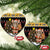 Egypt Christmas Ceramic Ornament with Santa Cat Sleigh Reindeer Christmas Tree and Ancient Hieroglyphic - Wonder Print Shop