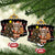 Egypt Christmas Ceramic Ornament with Santa Cat Sleigh Reindeer Christmas Tree and Ancient Hieroglyphic - Wonder Print Shop