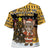Egypt Christmas Cross Shoulder Shirt with Santa Cat Sleigh Reindeer Christmas Tree and Ancient Hieroglyphic - Wonder Print Shop