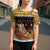 Egypt Christmas Cross Shoulder Shirt with Santa Cat Sleigh Reindeer Christmas Tree and Ancient Hieroglyphic - Wonder Print Shop