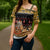 Egypt Christmas Cross Shoulder Shirt with Santa Cat Sleigh Reindeer Christmas Tree and Ancient Hieroglyphic - Wonder Print Shop