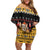 Egypt Christmas Family Matching Off Shoulder Short Dress and Hawaiian Shirt with Santa Cat Sleigh Reindeer Christmas Tree and Ancient Hieroglyphic - Wonder Print Shop