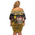 Egypt Christmas Family Matching Off Shoulder Short Dress and Hawaiian Shirt with Santa Cat Sleigh Reindeer Christmas Tree and Ancient Hieroglyphic - Wonder Print Shop