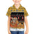 Egypt Christmas Family Matching Off Shoulder Short Dress and Hawaiian Shirt with Santa Cat Sleigh Reindeer Christmas Tree and Ancient Hieroglyphic - Wonder Print Shop