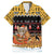 Egypt Christmas Family Matching Short Sleeve Bodycon Dress and Hawaiian Shirt with Santa Cat Sleigh Reindeer Christmas Tree and Ancient Hieroglyphic - Wonder Print Shop