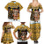 Egypt Christmas Family Matching Summer Maxi Dress and Hawaiian Shirt with Santa Cat Sleigh Reindeer Christmas Tree and Ancient Hieroglyphic - Wonder Print Shop