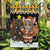 Egypt Christmas Garden Flag with Santa Cat Sleigh Reindeer Christmas Tree and Ancient Hieroglyphic - Wonder Print Shop