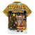 Egypt Christmas Hawaiian Shirt with Santa Cat Sleigh Reindeer Christmas Tree and Ancient Hieroglyphic - Wonder Print Shop